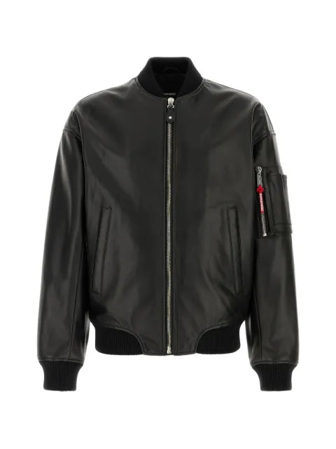 DSQUARED2 leather Cyprus bomber jacket