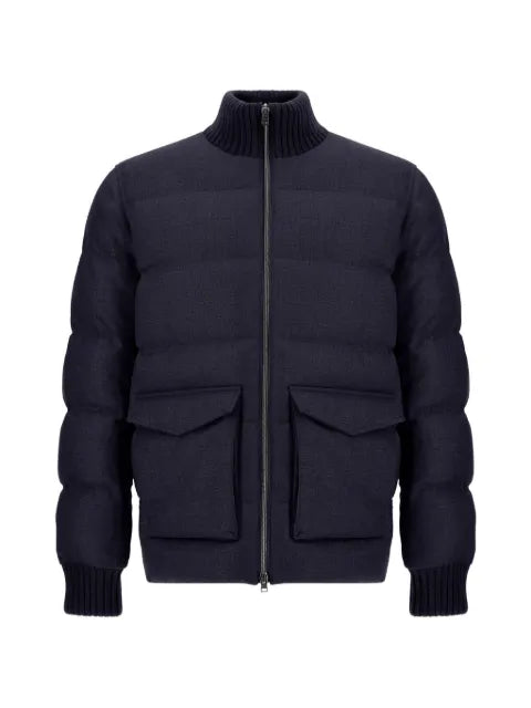 Herno quilted tweed jacket