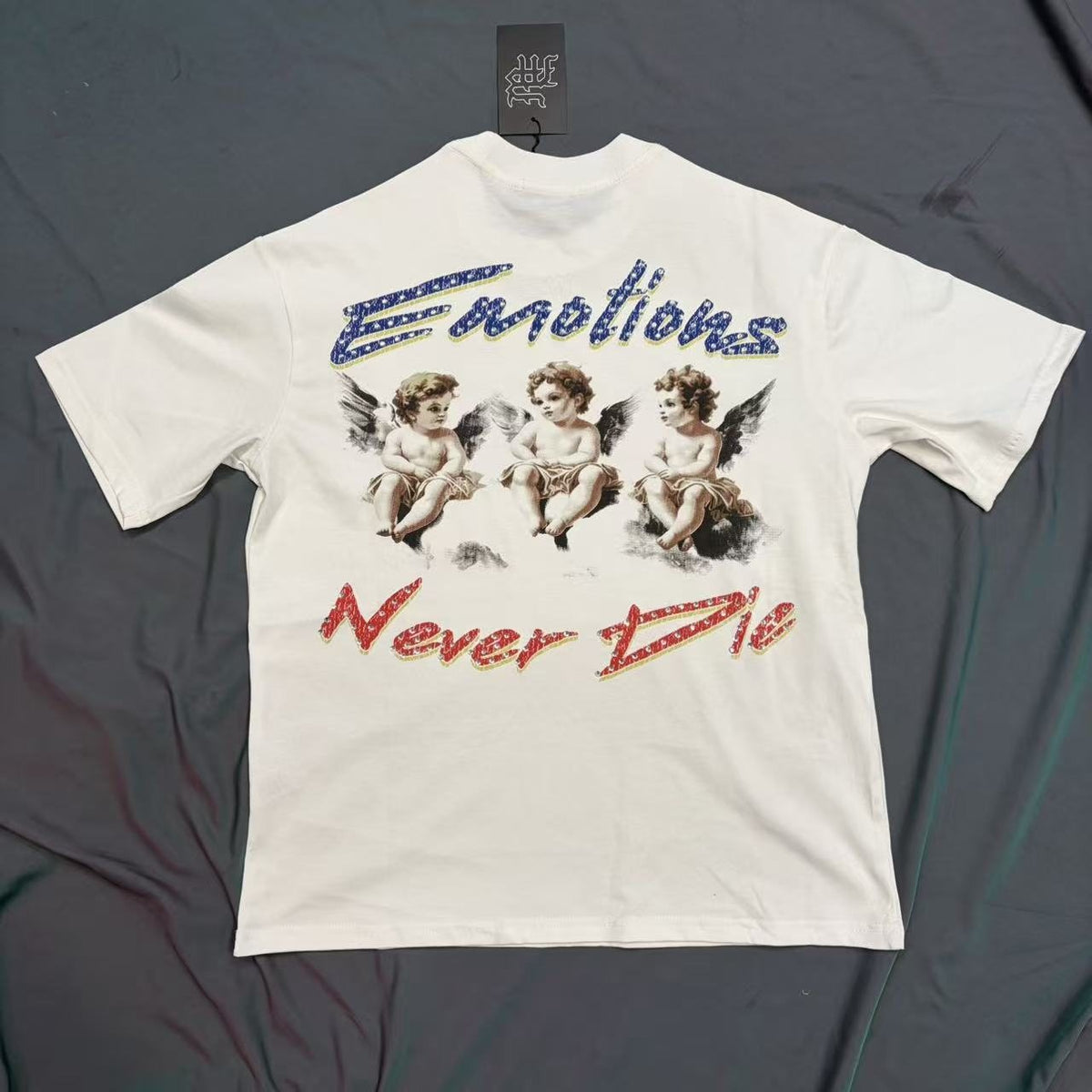 MIXED EMOTION Emotions Never Die Cherub Graphic T-Shirt