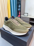 BOSS Men's Olive Green Low-Top Sneakers